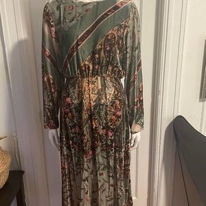 Zara Trafaluc Collection Multi-Colored Velvet Dress
